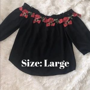 NWT Papaya Off The Shoulder top (L)